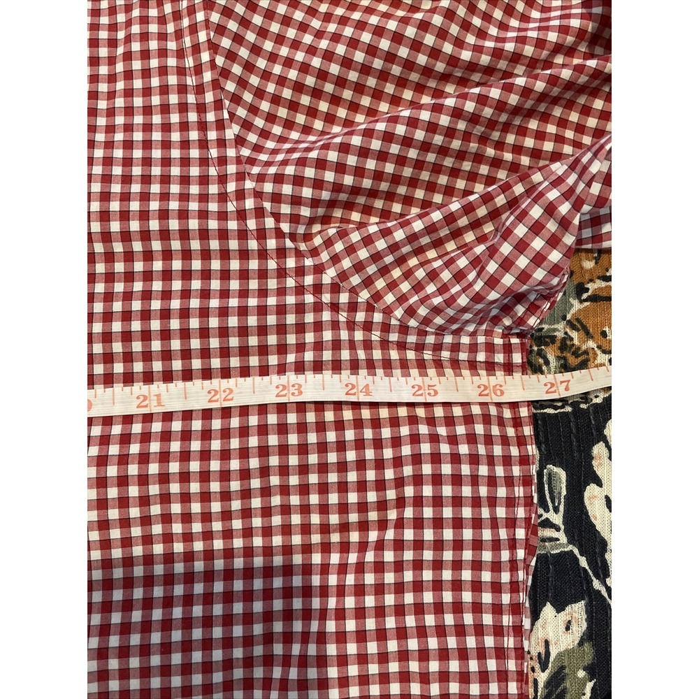 Fairway & Greene Mens Button Up Shirt Cotton XLarge Red White Check Long Sleeve - Picture 15 of 16